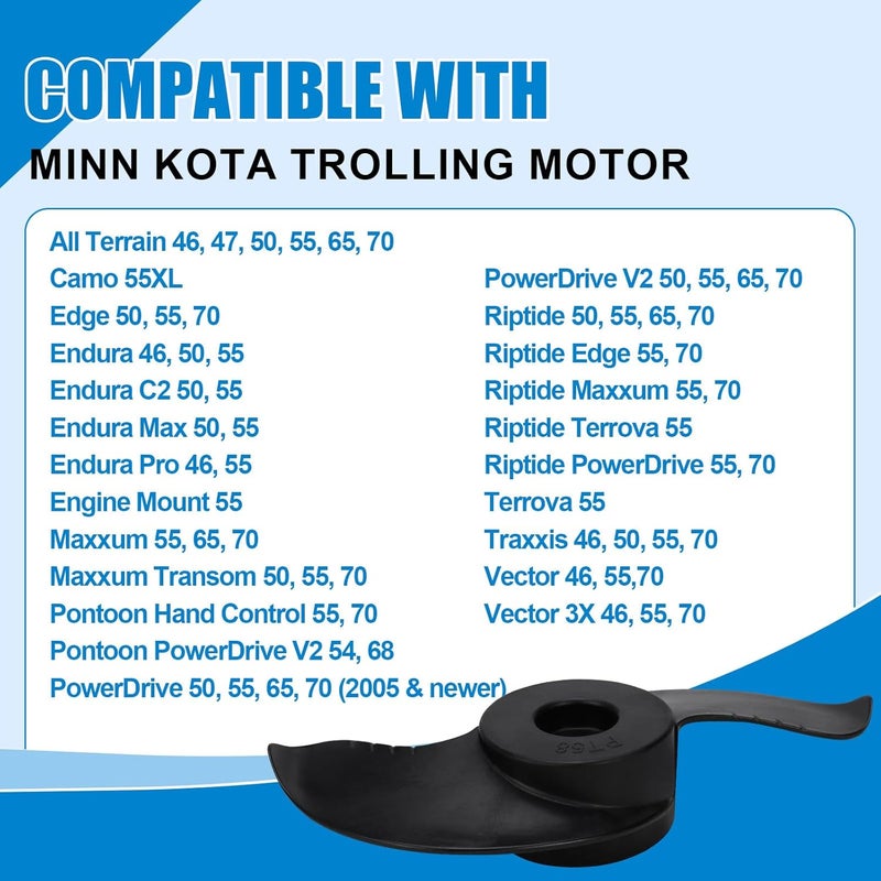 bumxca MKP-32 Trolling Motor Propeller Compatible with Minn Kota Trolling Motor Weedless Wedge 2 Prop, Weedless Wedge Prop Fits 3-5/8" Motor Diameters Trolling Motors, OE Replace# 2091160 1865017 (1pc) - Image 3
